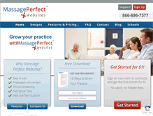 Tablet Screenshot of massageperfectwebsites.com